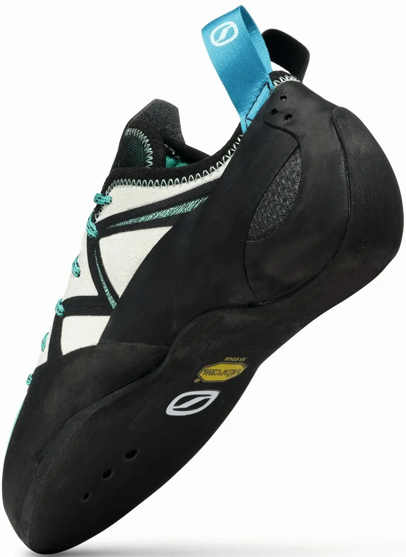 Scarpa Womens Vapour Lace Climbing Shoes - Dust Grey-Aqua-3
